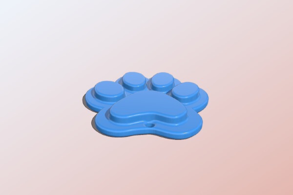Llavero Huella de Gato _ Cat's Footprint Keychain | 3d print model