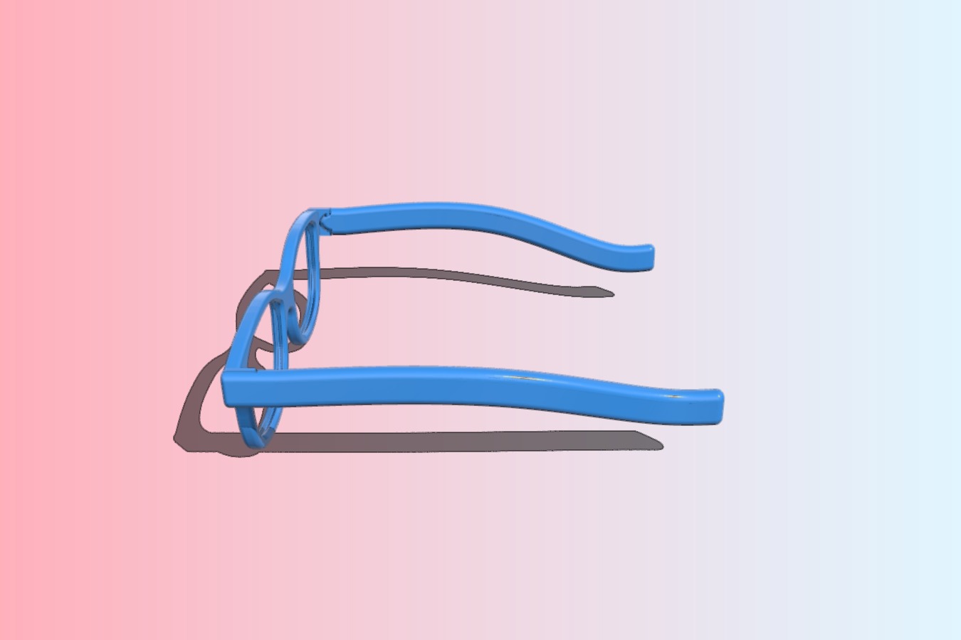 3D cinema type glasses with hinge _ unmounted