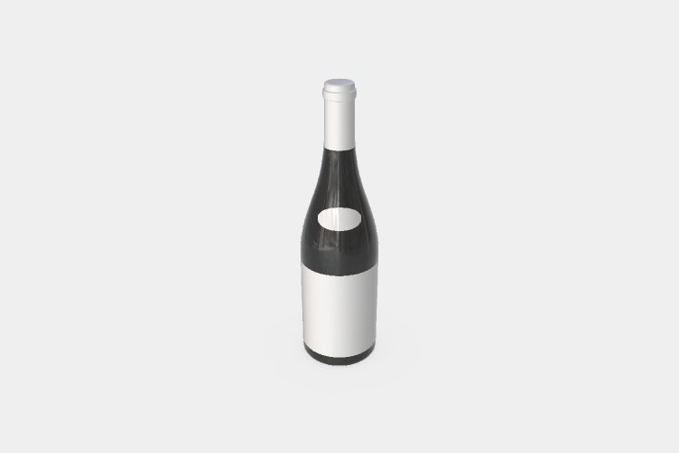 Dark Glass Wine Bottle Mockup