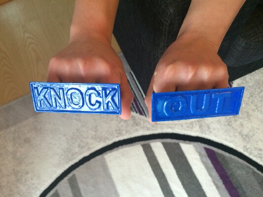brass knuckles - knock out | 3d print model
