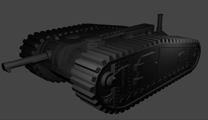 ESTIENNE STEAMER TANK | 3d print model