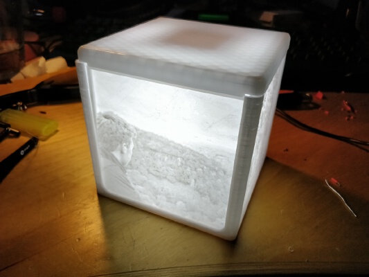 Lithiopane holder_lamp 140x140x45mm | 3d print model