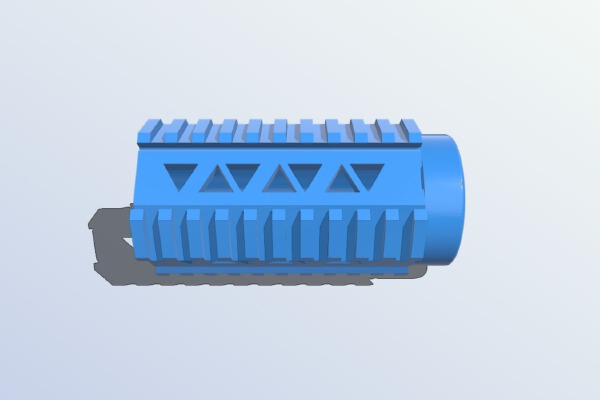 4inch free float rail. Stubby Killer. | 3d print model