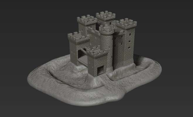 Age of Empires Castle for 3mm miniatures | 3d print model