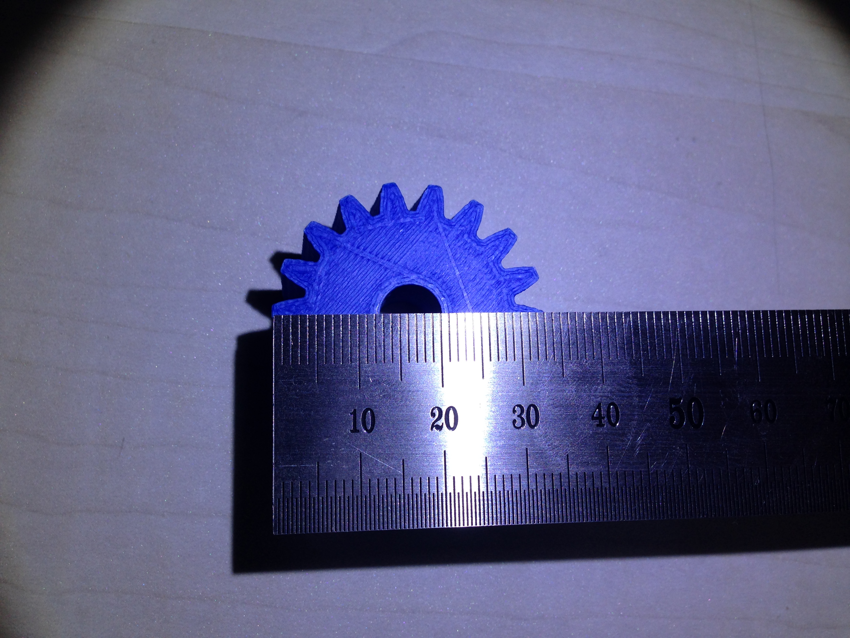 Helical gear with strong teeth