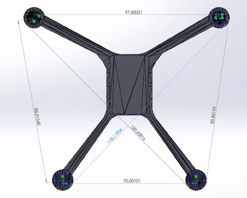 Hubsan X4 Race Frame Quadcopter | 3d print model