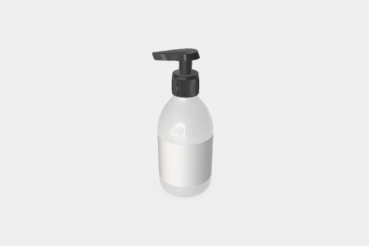 Transparent Soap Bottle Mockup