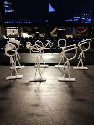 xkcd characters with stand | 3d print model