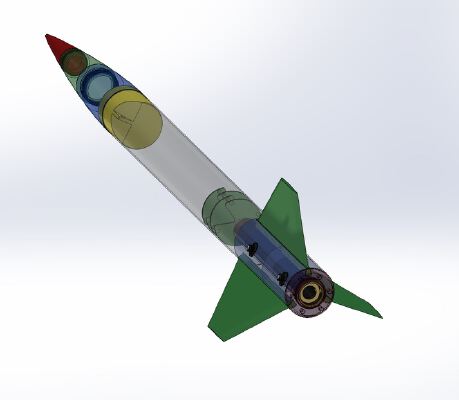 High Power Rocket - 3 inch shipping tube | 3d print model