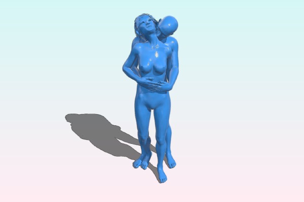 Kissing couple_ küssendes Paar | 3d print model