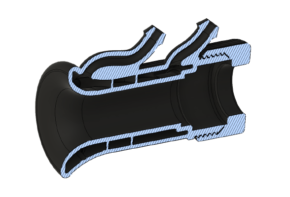 Wood Burning Iron Water Cooled Handle | 3d print model