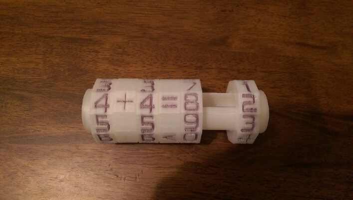 32mm Axle & Non-Knurled end-caps (with 3mm screw holes) for Math Spinner Enhanced | 3d print model