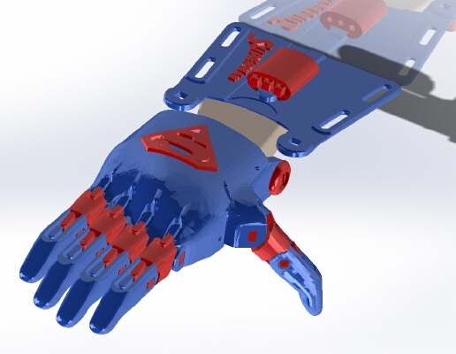 e-NABLE Phoenix Hand v2 - Superman | 3d print model