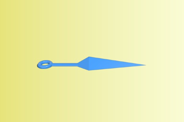 Naruto Kunai Knife (lengthwise split) | 3d print model