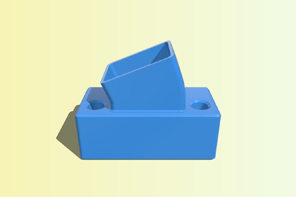 Anycubic Kossel Linear angled parts cooling fan adapter | 3d print model