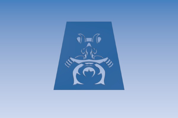 Samurai Mask Stencil | 3d print model