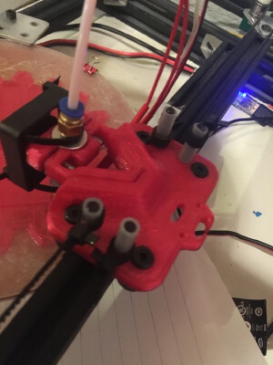 Mini V Wheel Magnetic Carriage with BLTouch Mount | 3d print model