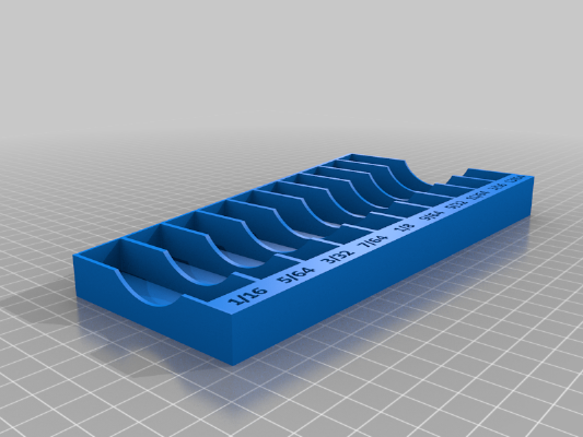 Drill bit organizer tray | 3d print model