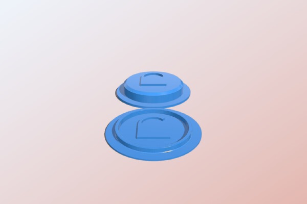Smart Fortwo Car Key Button | 3d print model