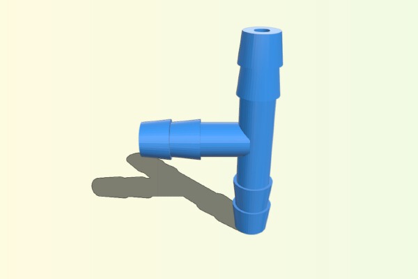 Hose Barb Tee 10mm | 3d print model