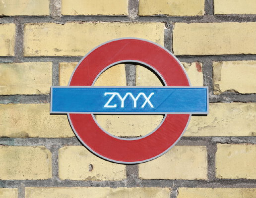 ZYYX Undergound Sign - Multi Material Print | 3d print model