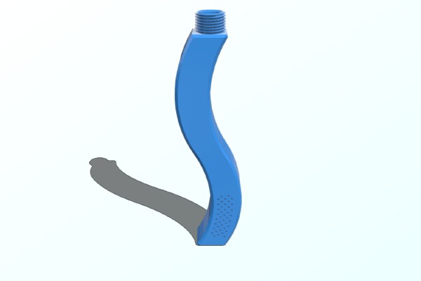 Simple Shower Head Curved | 3d print model