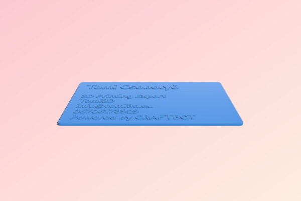 Tomi3D - Business Card | 3d print model
