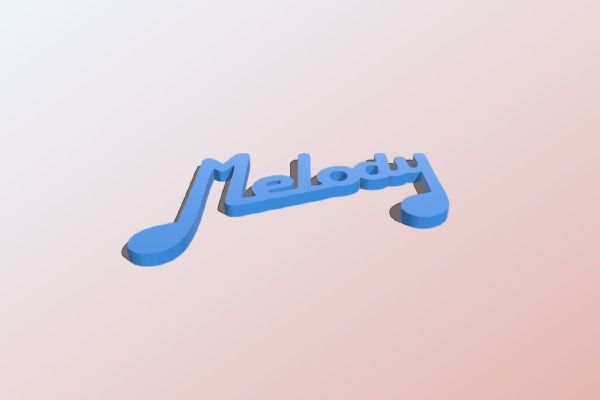 Melody Logo | 3d print model