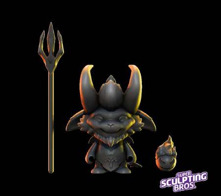 little devil teemo (urban toy style) from league of legends | 3d print model