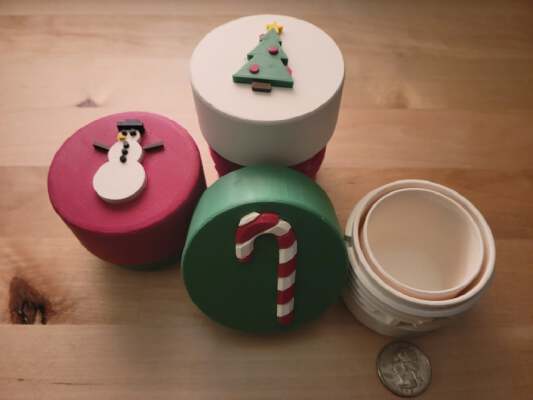 Christmas Maze Puzzle Cases | 3d print model