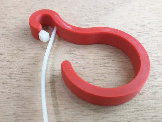 S Hook with ziptie secure | 3d print model