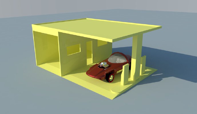 Simple 1:64 Service-Station | 3d print model