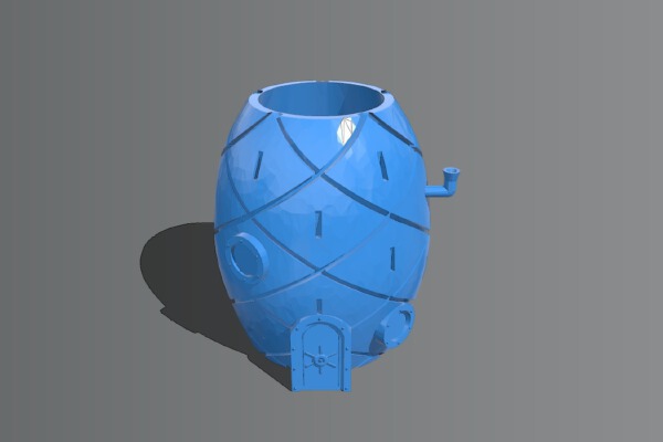 SpongeBob's House Planter Remix | 3d print model