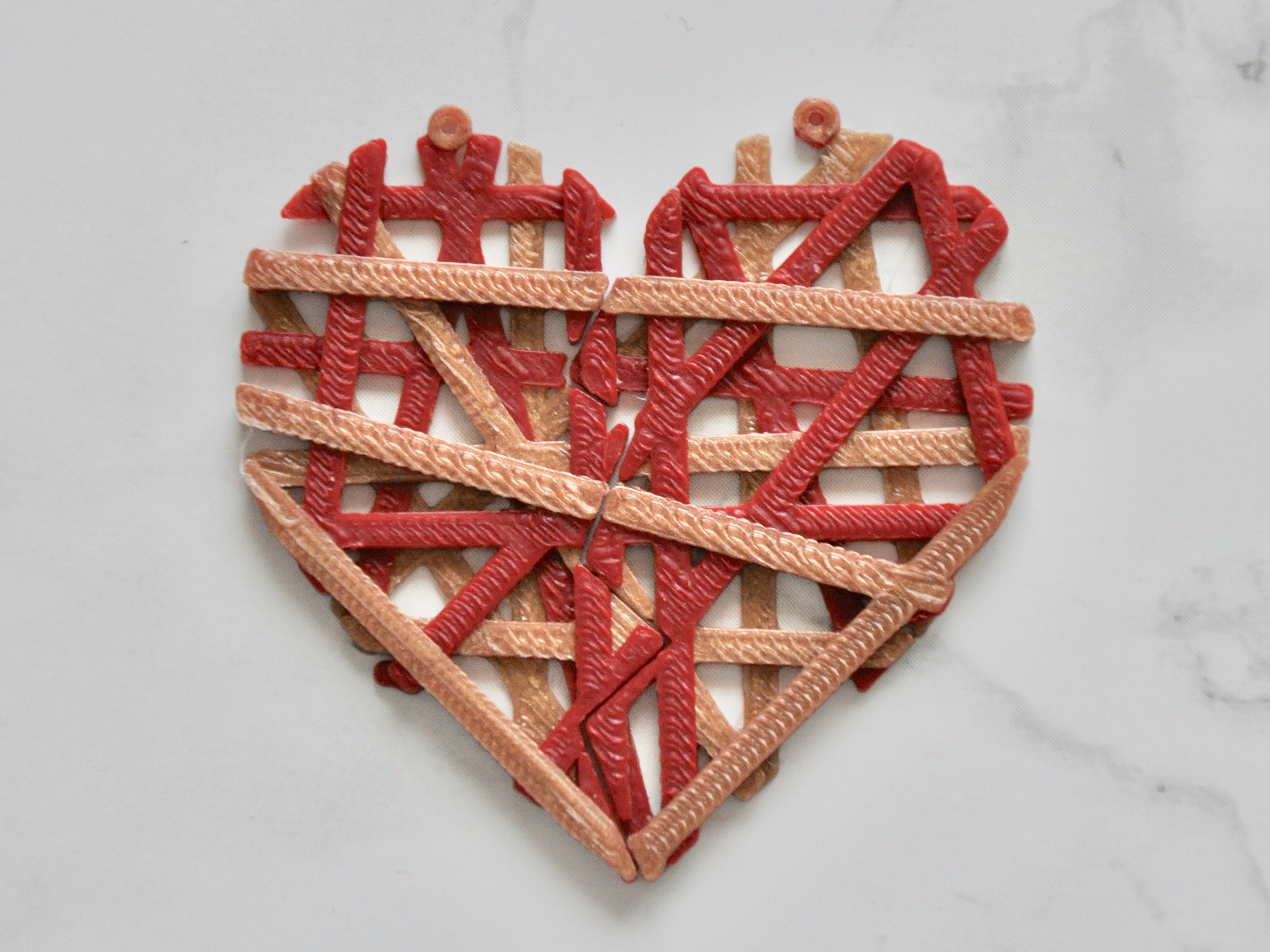Layered Heart Crisscross Earrings