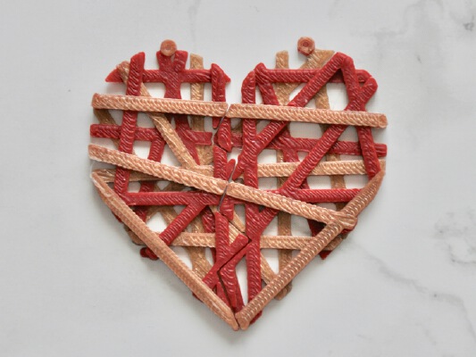 Layered Heart Crisscross Earrings | 3d print model