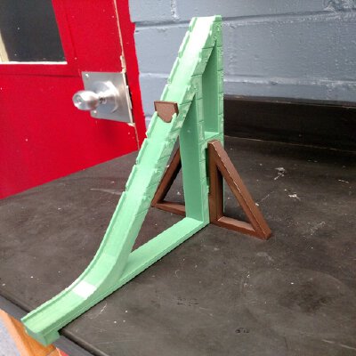 Marble Launcher Ramp with Height Marks | 3d print model
