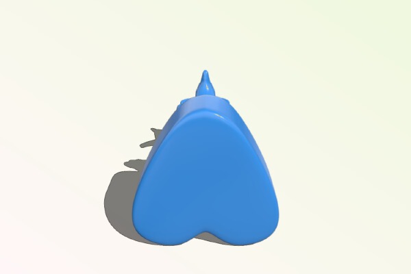 Valentine dolphin | 3d print model
