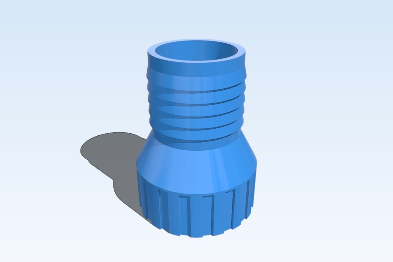 BSPP G 1 1_2'' to 38mm Hose Barb (parametric)