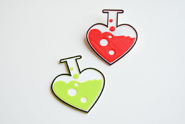 Love chemistry brooch_pin | 3d print model