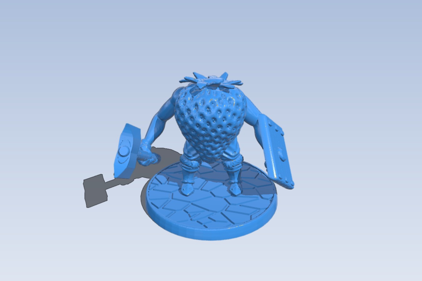 28mm Strawberry Knight v1 - "Strawbarian"