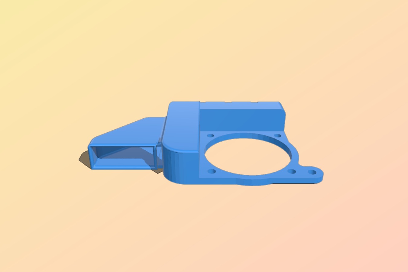 Ormerod Fan Duct with air flow bypass to print ABS