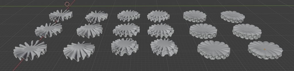 Miniature Ruff Collars (28mm scale) | 3d print model