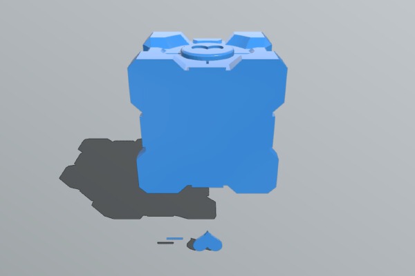 Post-It Companion Cube | 3d print model