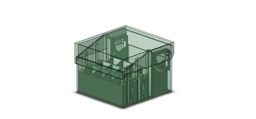 Lipstick_hardware case with 12+1 slots V2 | 3d print model