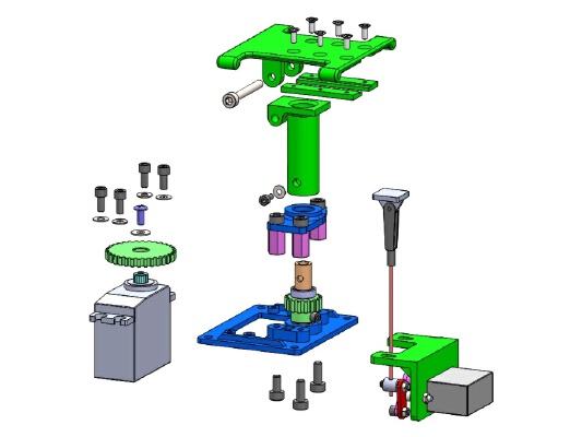 Geared Aerodynamic Pan and Tilt | 3d print model