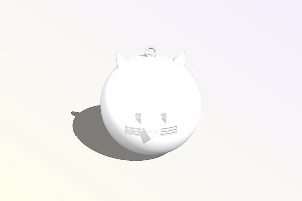 Christmas bauble Cat | 3d print model