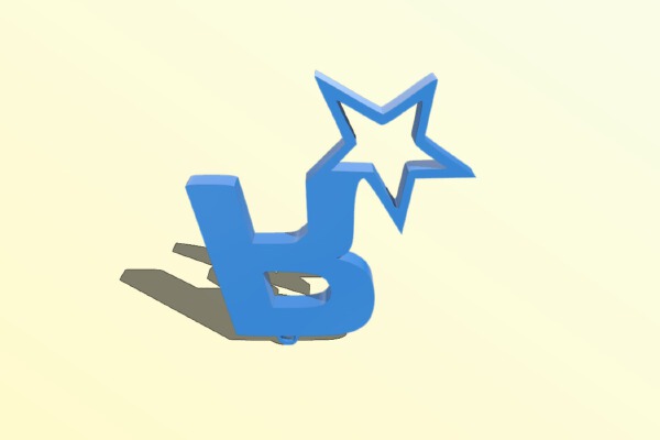 Rockstar Logo Keychain | 3d print model