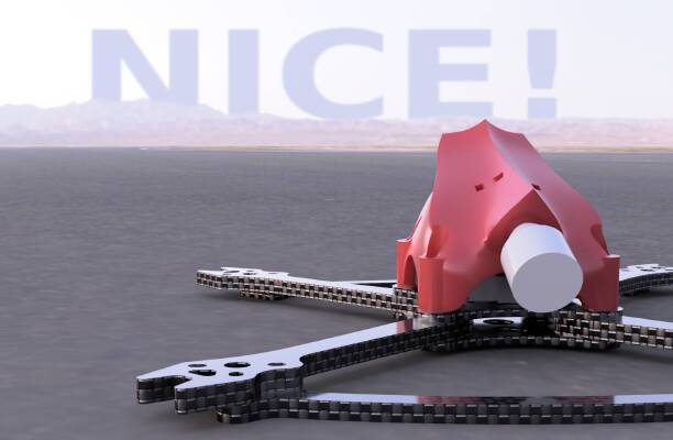 OpenRacer quadcopter frame. Check GITHUB link! | 3d print model