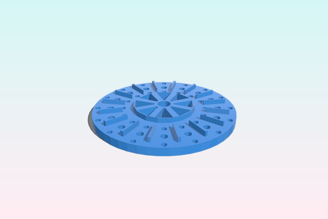 Mounting Hub _ Wheel for Pelton Bucket - Designed to be printed on 100x100 Bed