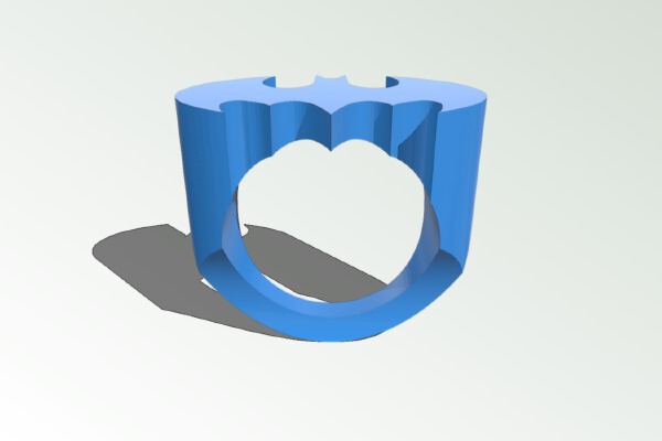 Simplified Batman ring | 3d print model
